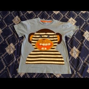 Mini Boden crazy monkey appliqué top
